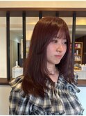 レイヤーカット/レッドブラウン