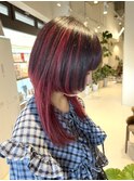 くびれヘア/アプリコットオレンジ/ハイライトカラー/茅ヶ崎