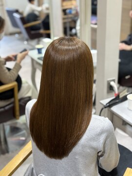 シルクレイ 新宿店(Silk-lei) 髪質改善酸性ストレート×オリーブベージュ