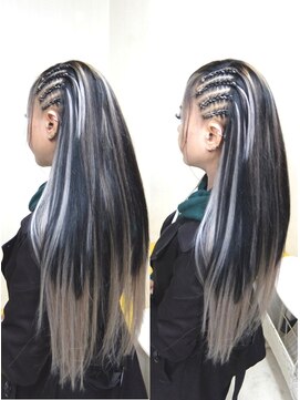 エクステ専門店ミキ 横浜店(MIKI) ダンス★ハイライトエクステと片サイドコーンロウ★横浜駅