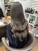 ルアナ 名古屋店(Luana) 暗めグレージュカラー×シールエクステ90枚