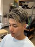 カット+メッシュカラー+シェービング+眉カット¥9000~