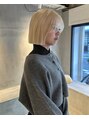 ミュー(miμ) 【blond bob】切りっぱなしとホワイトブロンドヘアが可愛い◎