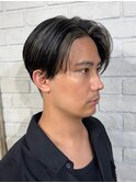 メンズセンターパートスタイル