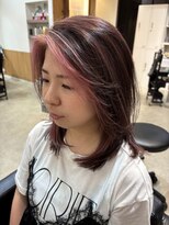 ラフテル(RAFTEL)&nbsp;ピンクフェイスフレーミング×ハイライトで魅せるデザインカラー