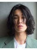 メンズボブ/ロング/ニュアンスパーマ
