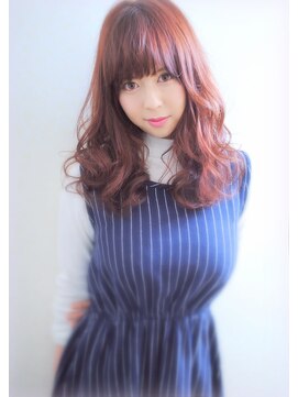 エス ヘア&ヒーリング(S hair&healing) S　hair&healing  style   pink  semilong  1