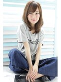 上品な女性カラー[mignon]クシャクシャレイヤーミディアム