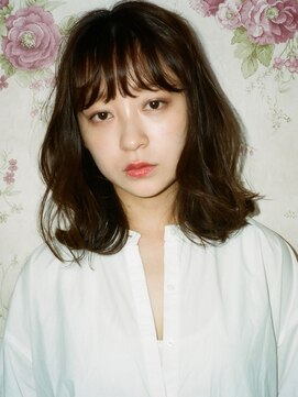 マウロア(MAULOA) 【MAULOA】色っぽ ふんわり ミディ ベージュカラー