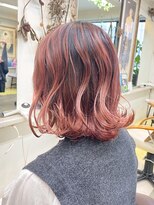 リブロ 三軒茶屋(LIBRO) ピンクバレイヤージュボブ