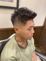 ヒロギンザバーバーショップ 神楽坂店(HIRO GINZA BARBER SHOP) ソフトパーマスキンフェード