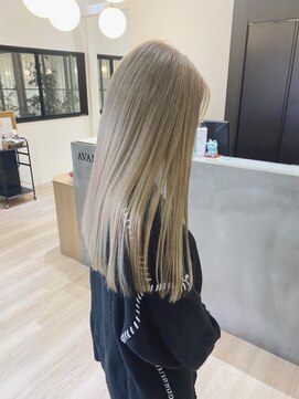 チェレ オレ 新金岡店(Chere ore) 【流行カラー】ミントグリーン×ハイトーンカラー艶髪ロング