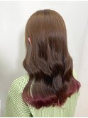 裾カラー×ピンク