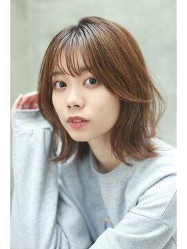 リノ 吉祥寺(Lino kichijoji) シースルーバング 無造作 ベビーウルフ レイヤーミディアム