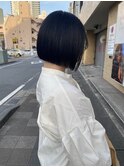 アッシュブラック×ミニボブ