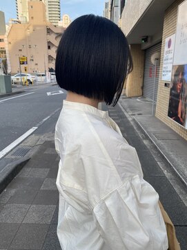 ブリックバイブレイス 千葉 千葉中央(brick by brace) アッシュブラック×ミニボブ