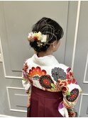 卒業式ヘア　金箔ヘアアレンジ　【銀座】福田