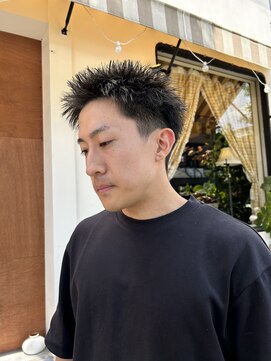 チャプター 問屋町(chapter) スパイキーショートメンズヘアメンズカットニュアンスピンパーマ