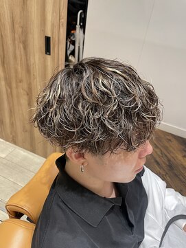 ハレケメリディッシュ(HAREKE meridish) ハイライト×波巻きパーマ