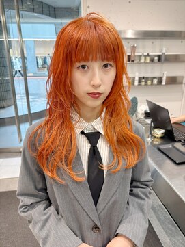 ダブ アオヤマ(DaB AOYAMA) オレンジカラー/オレンジヘア/レイヤーカット/オレンジブラウン