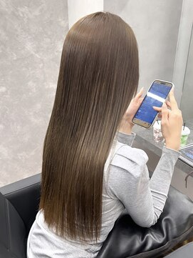 ファイブバイジエクト 堀江(FIVE by The Ect) ミルクティーベージュ ダブルカラー ブリーチ 髪質改善5