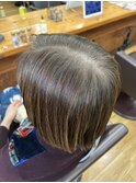 ブリーチなし、白髪ぼかし、白髪を目立たなくする、グレージュ