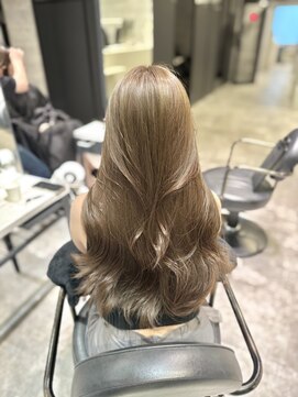 アクション 心斎橋店(ACTION) ブリーチ無しオリーブベージュ 透明感カラー 韓国ヘア