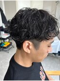 甲府昭和町波巻きパーマツイストスパイラルパーマセンターパート