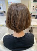 大人ナチュラルボブ前下がりボブストレートボブ30代40代50代60代