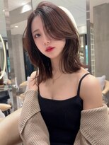 ロンド ジュルード 名古屋(Lond jeloud)&nbsp;学割U24 韓国風 ウルフ フェイスレイヤー 顔周り 前髪