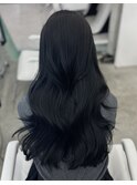ブルーブラック地毛風カラー/ブリーチなし