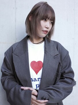 ニコフクオカヘアーメイク(NIKO Fukuoka Hair Make) [NIKO]ハイトーンボブ/ベージュカラー/グレージュカラー