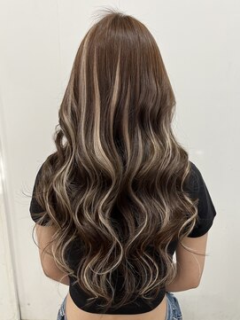 ラピステン 福岡天神 大名店(Lapis) 学生◎ブリーチなし/ハイライトエクステ/ショコラブラウン