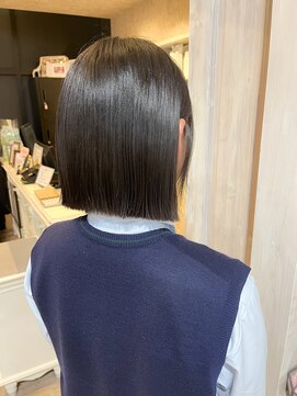 福山美容室Caaryタッセルボブ髪質改善ストレート10代20代30代