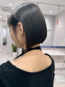 アールヘアーデザイン 千種(r hair design) 小顔見せショートベージュカラーブリーチしない透明感カラー