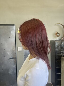 シアン(cyan) ブラッドオレンジカラー×レイヤーカット