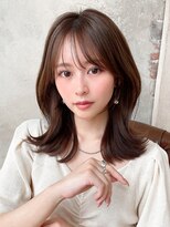 エイミーバイアフロートザガーデン 浦和店(amie by afloat the garden)&nbsp;ダークアッシュ/大人ガーリー/ミディアムレイヤーカット