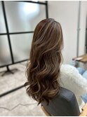 白髪に合わせた白髪ぼかしハイライト