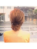 casillo☆下めアップ×ロープ編み　お呼ばれヘアーアレンジ☆