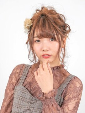 アース 南福島店(HAIR&MAKE EARTH) お花のお呼ばれアップスタイル