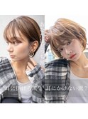 韓国風ショート#前髪くびれイメチェンラベンダーカラー