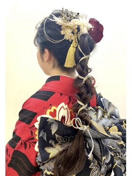 クレドガーデン 綾瀬店(CRED GARDEN) 成人式 卒業式 振袖 袴ヘアセット/アレンジ/編み込み/暗髪/綾瀬k