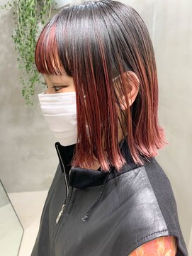 テトヘアー(teto hair) グラデーションカラー、ボルドー、バレイヤージュ、毛先カラー