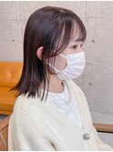 ブリーチなしラベンダー × 顔まわりカット