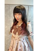 ドーリーヘアー10代20代インナーカラープルエクステピンクカラー
