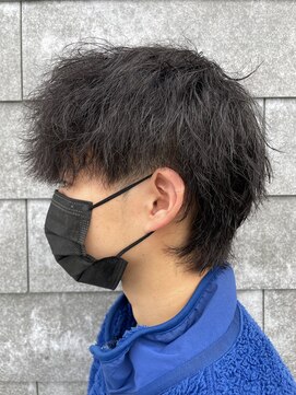 ニアウ 伊勢崎連取店(Niau) メンズマッシュウルフツイストスパイラルパーマ