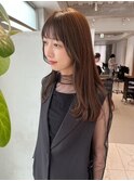 【森千晶】艶髪透明感ココアブラウン/大人フェミニンロング