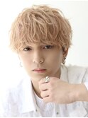 ハイトーンメンズツイストスパイラルパーマベージュ