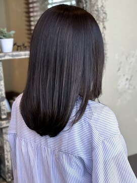 ヘアーメイク アチャ(hair make accha) デザインカラー/レイヤーカット/ウェットヘア/オリーブベージュ