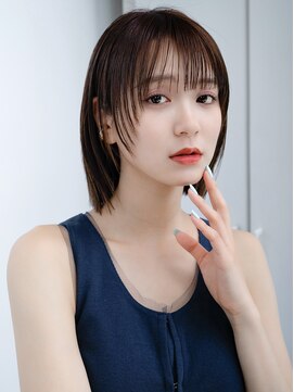 エインアンリー 表参道(AIN.ANLY.) ボブルフ20代30代40代薄めバングくびれボブナチュラルカール小顔